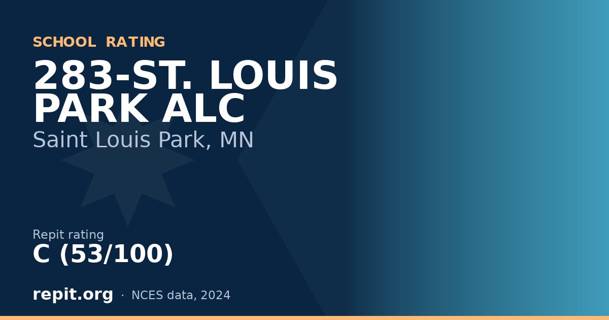 283-ST. LOUIS PARK ALC, Saint Louis Park, MN — Repit school rating C (53/100)