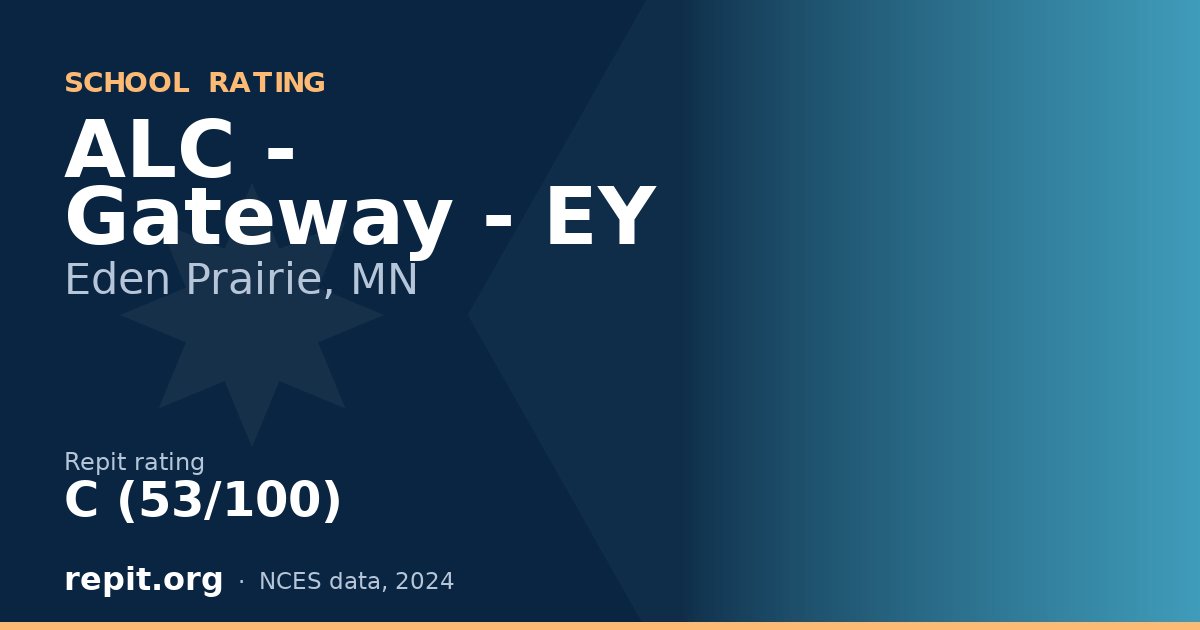 ALC - Gateway - EY, Eden Prairie, MN — Repit school rating C (53/100)