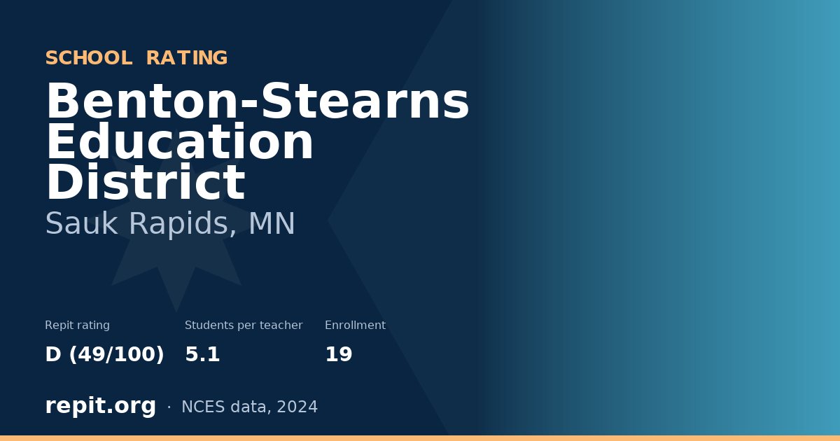 Benton-Stearns Education District, Sauk Rapids, MN — Repit school rating D (49/100)