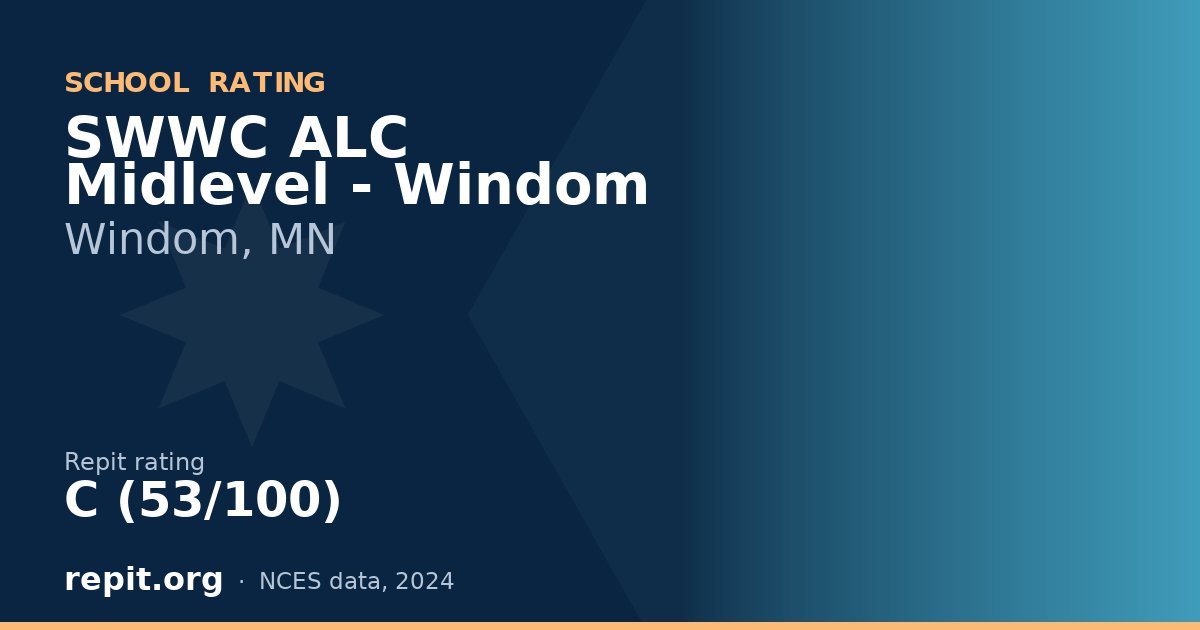 SWWC ALC Midlevel - Windom, Windom, MN — Repit school rating C (53/100)