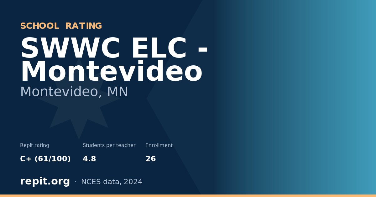 SWWC ELC - Montevideo, Montevideo, MN — Repit school rating C+ (61/100)