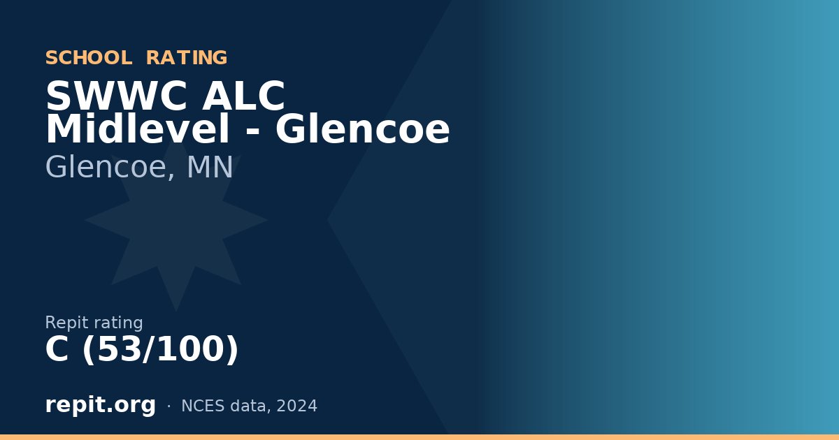 SWWC ALC Midlevel - Glencoe, Glencoe, MN — Repit school rating C (53/100)