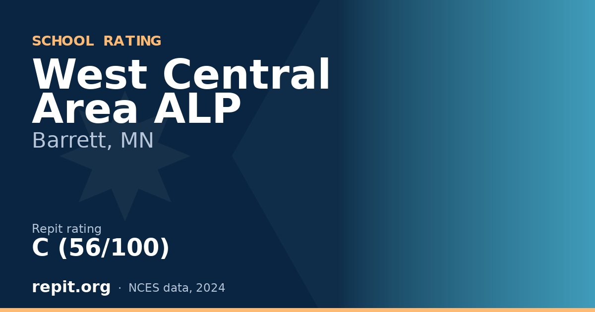 West Central Area ALP, Barrett, MN — Repit school rating C (56/100)