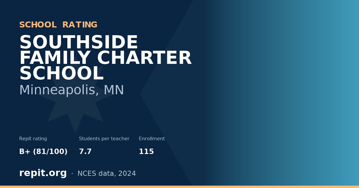 SOUTHSIDE FAMILY CHARTER SCHOOL, Minneapolis, MN — Repit school rating B+ (81/100)