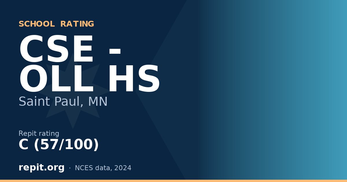 CSE - OLL HS, Saint Paul, MN — Repit school rating C (57/100)