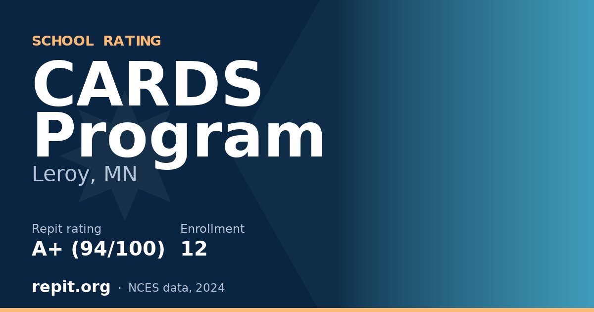CARDS Program, Leroy, MN — Repit school rating A+ (94/100)