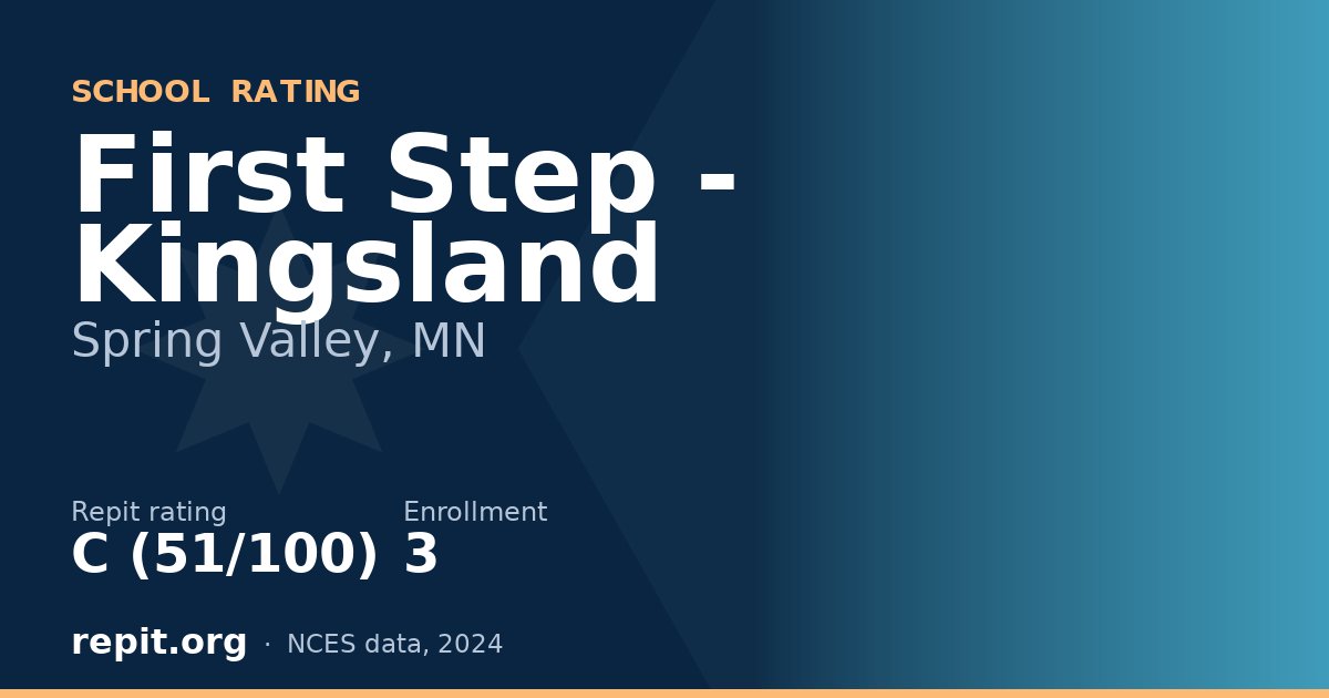 First Step - Kingsland, Spring Valley, MN — Repit school rating C (51/100)