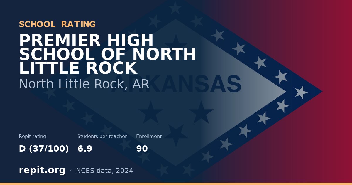 PREMIER HIGH SCHOOL OF NORTH LITTLE ROCK, North Little Rock, AR — Repit school rating D (37/100)