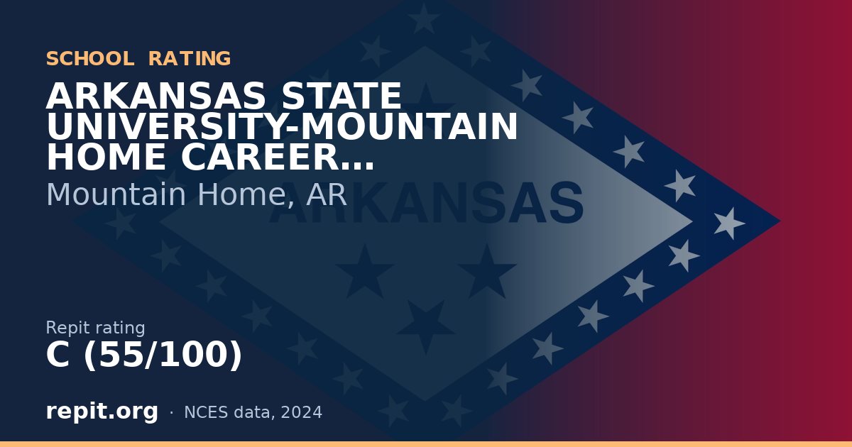 ARKANSAS STATE UNIVERSITY-MOUNTAIN HOME CAREER CENTER, Mountain Home, AR — Repit school rating C (55/100)