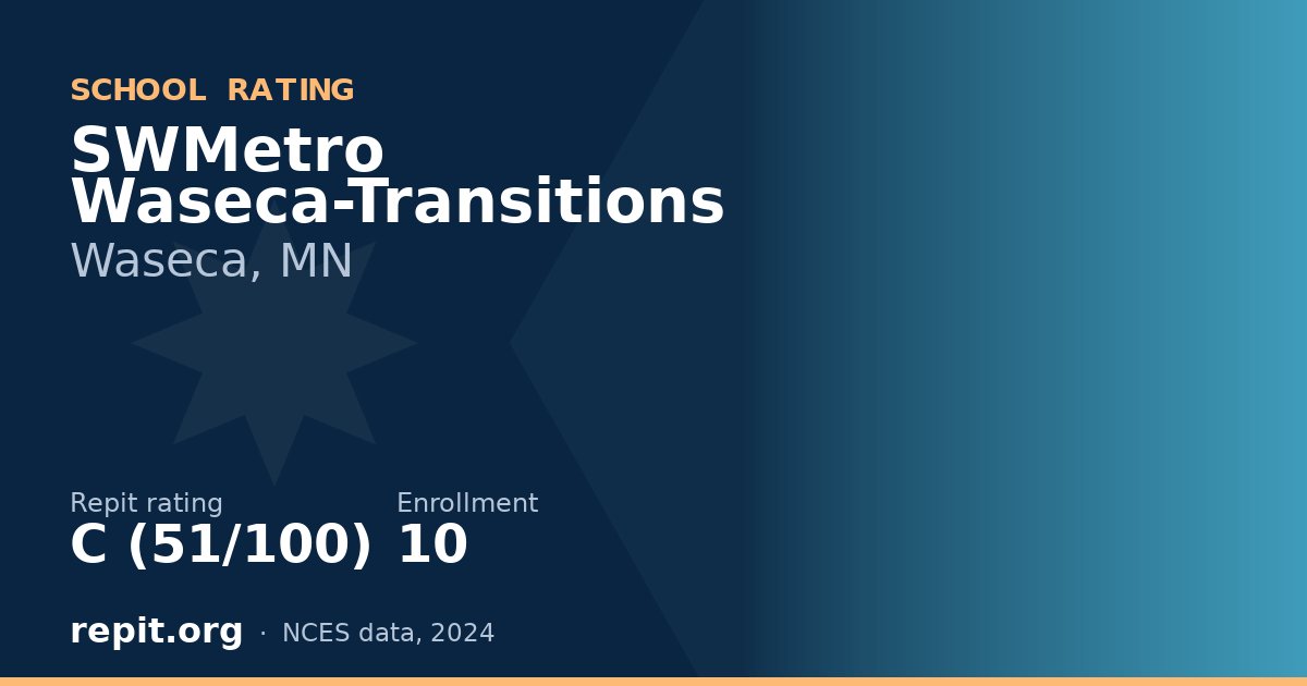 SWMetro Waseca-Transitions, Waseca, MN — Repit school rating C (51/100)
