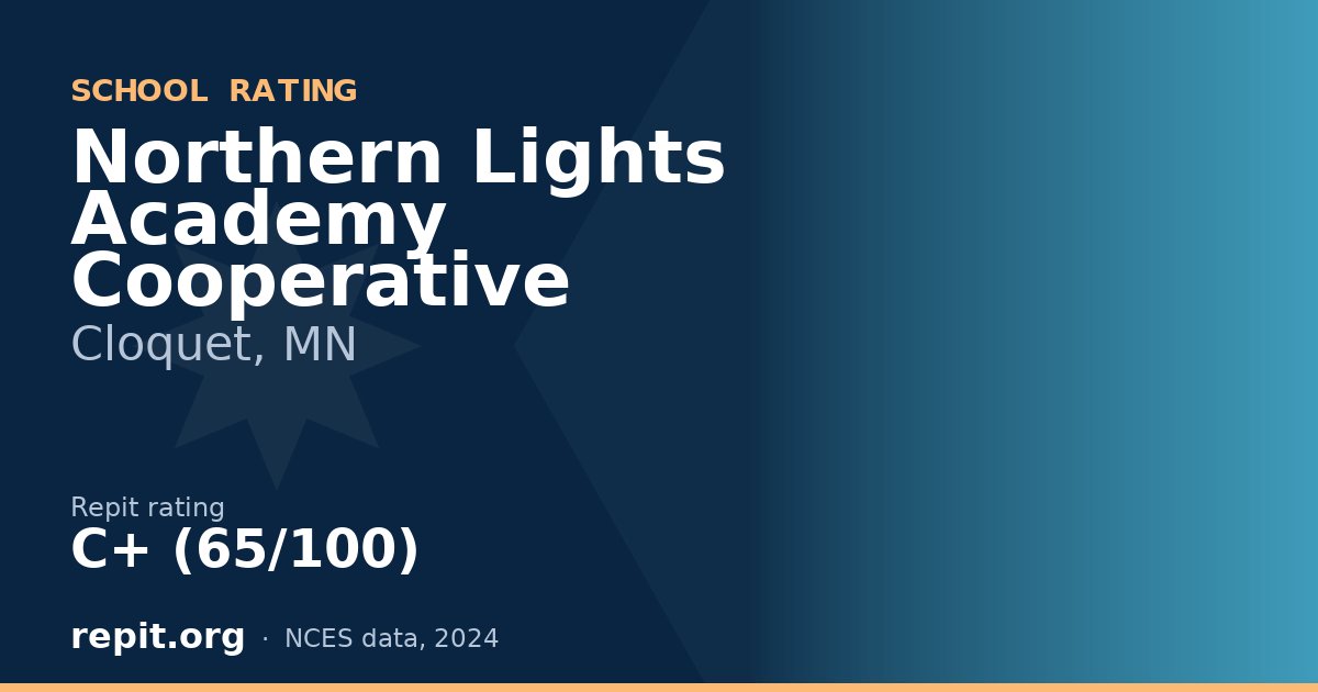 Northern Lights Academy Cooperative, Cloquet, MN — Repit school rating C+ (65/100)