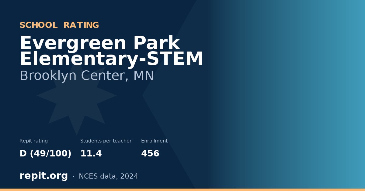 Evergreen Park Elementary-STEM, Brooklyn Center, MN — Repit school rating D (49/100)