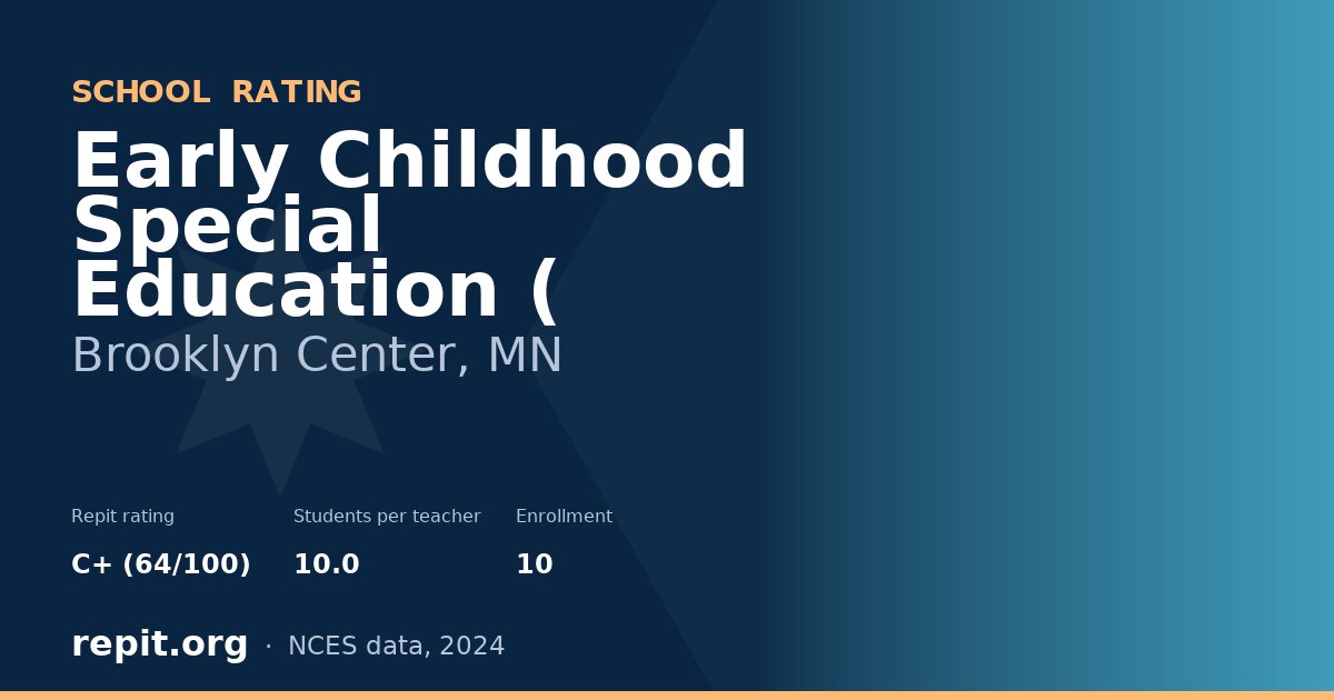 Early Childhood Special Education (, Brooklyn Center, MN — Repit school rating C+ (64/100)