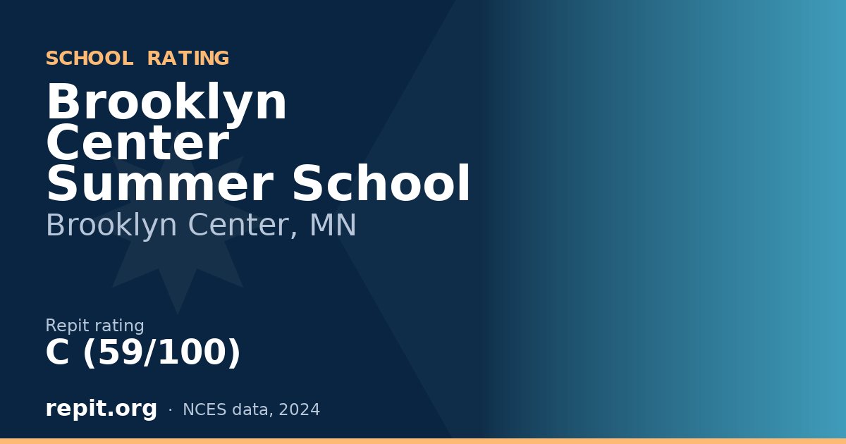 Brooklyn Center Summer School, Brooklyn Center, MN — Repit school rating C (59/100)