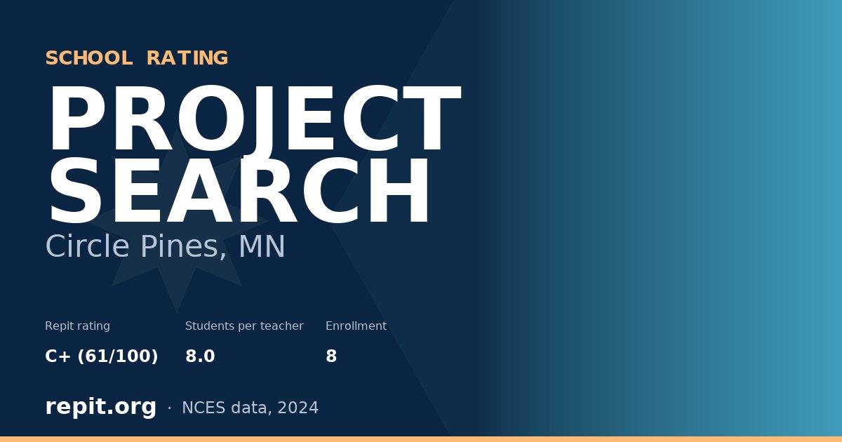 PROJECT SEARCH, Circle Pines, MN — Repit school rating C+ (61/100)