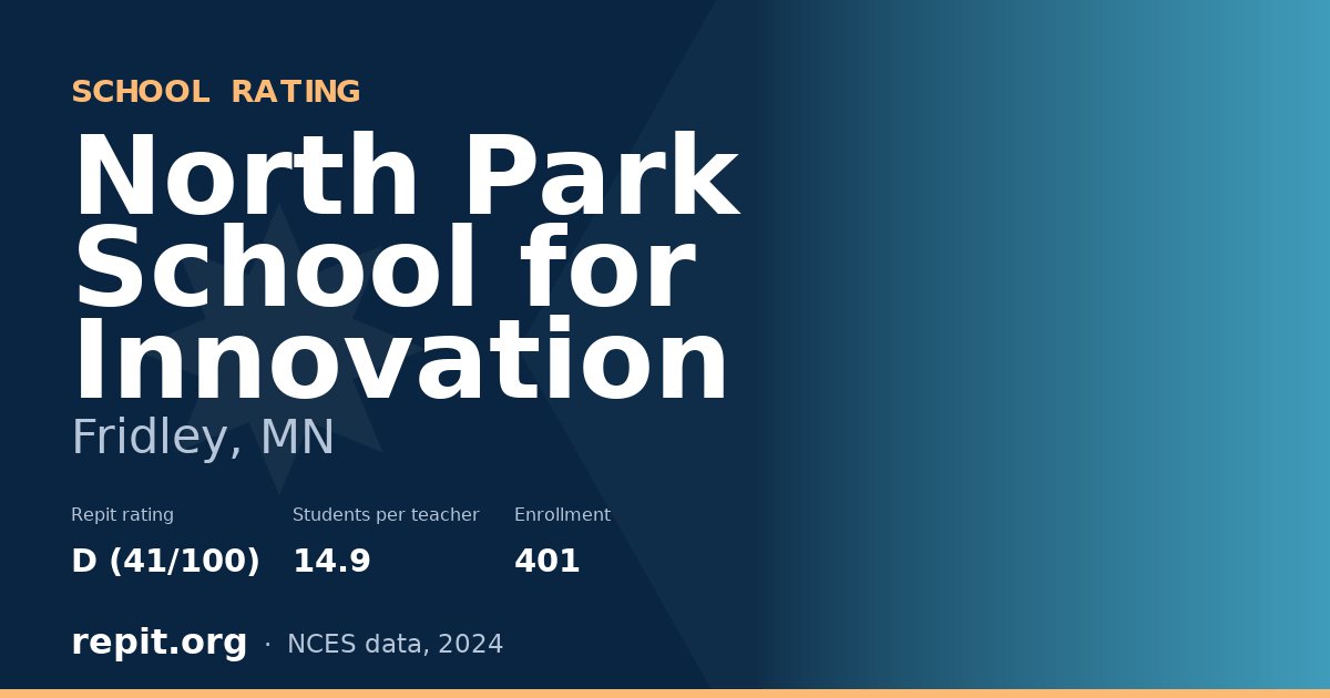 North Park School for Innovation, Fridley, MN — Repit school rating D (41/100)