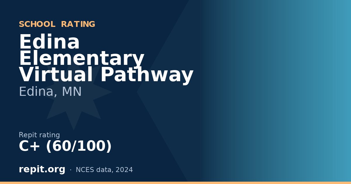 Edina Elementary Virtual Pathway, Edina, MN — Repit school rating C+ (60/100)