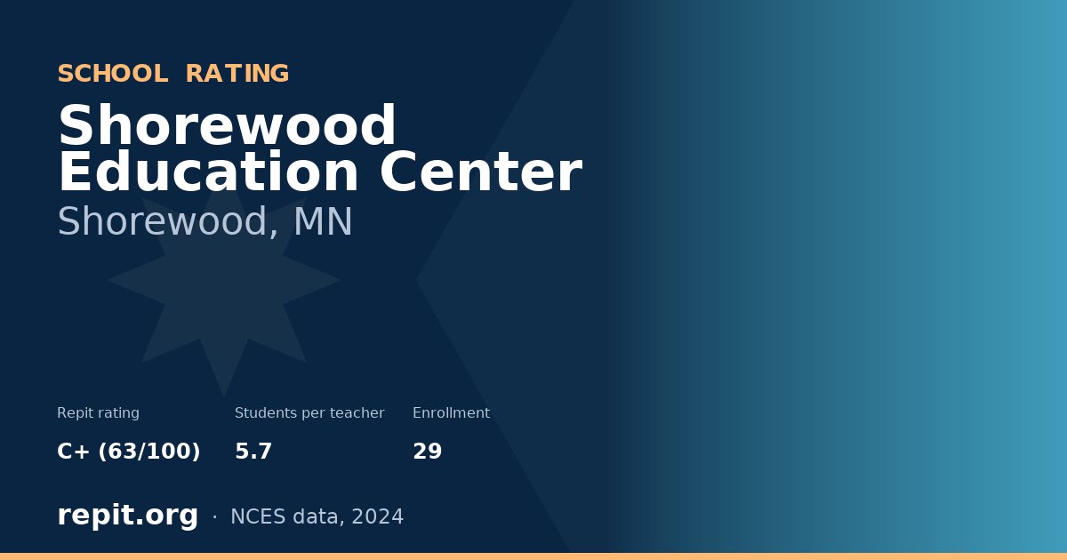 Shorewood Education Center, Shorewood, MN — Repit school rating C+ (63/100)