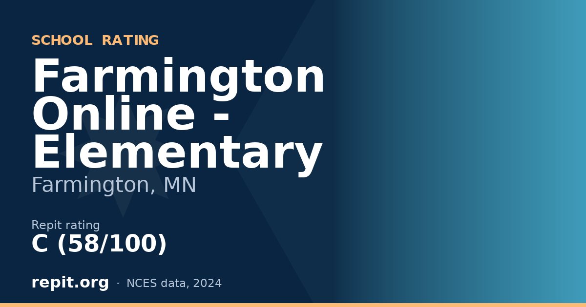 Farmington Online - Elementary, Farmington, MN — Repit school rating C (58/100)