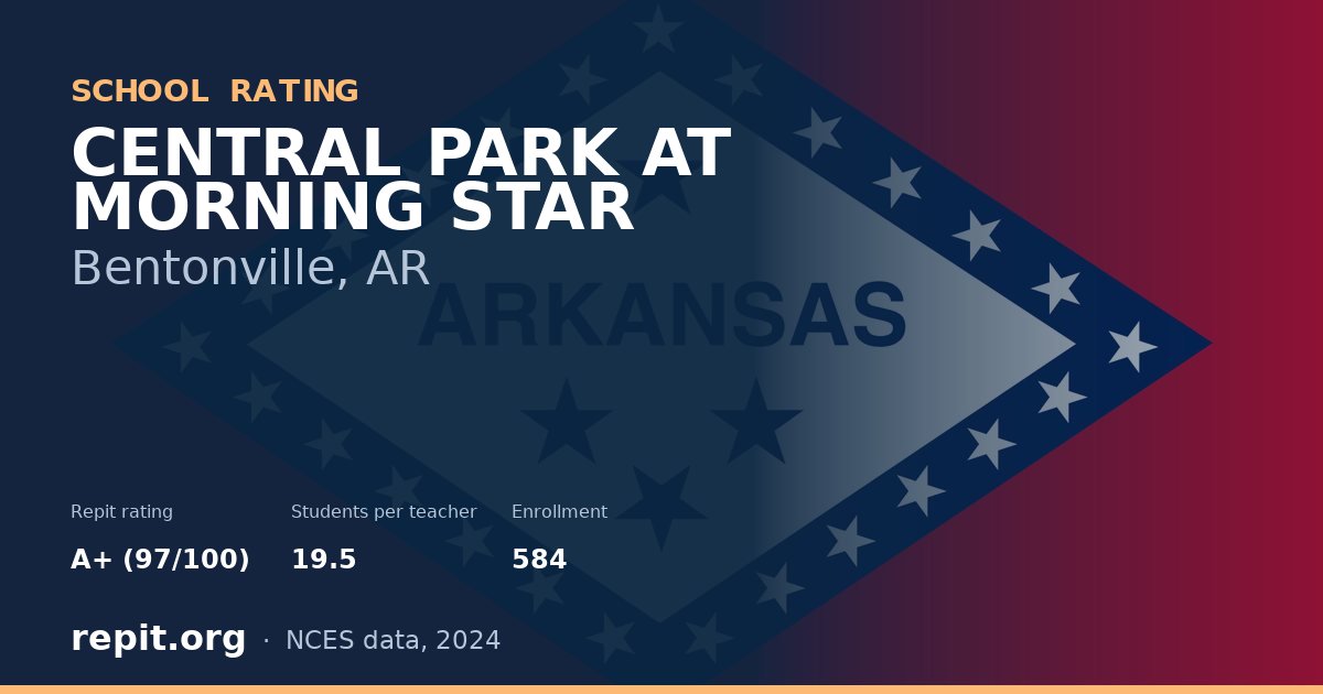 CENTRAL PARK AT MORNING STAR, Bentonville, AR — Repit school rating A+ (97/100)