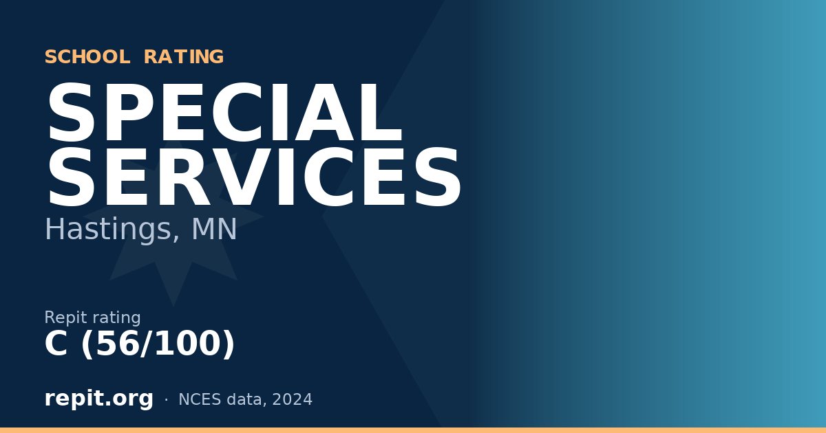 SPECIAL SERVICES, Hastings, MN — Repit school rating C (56/100)