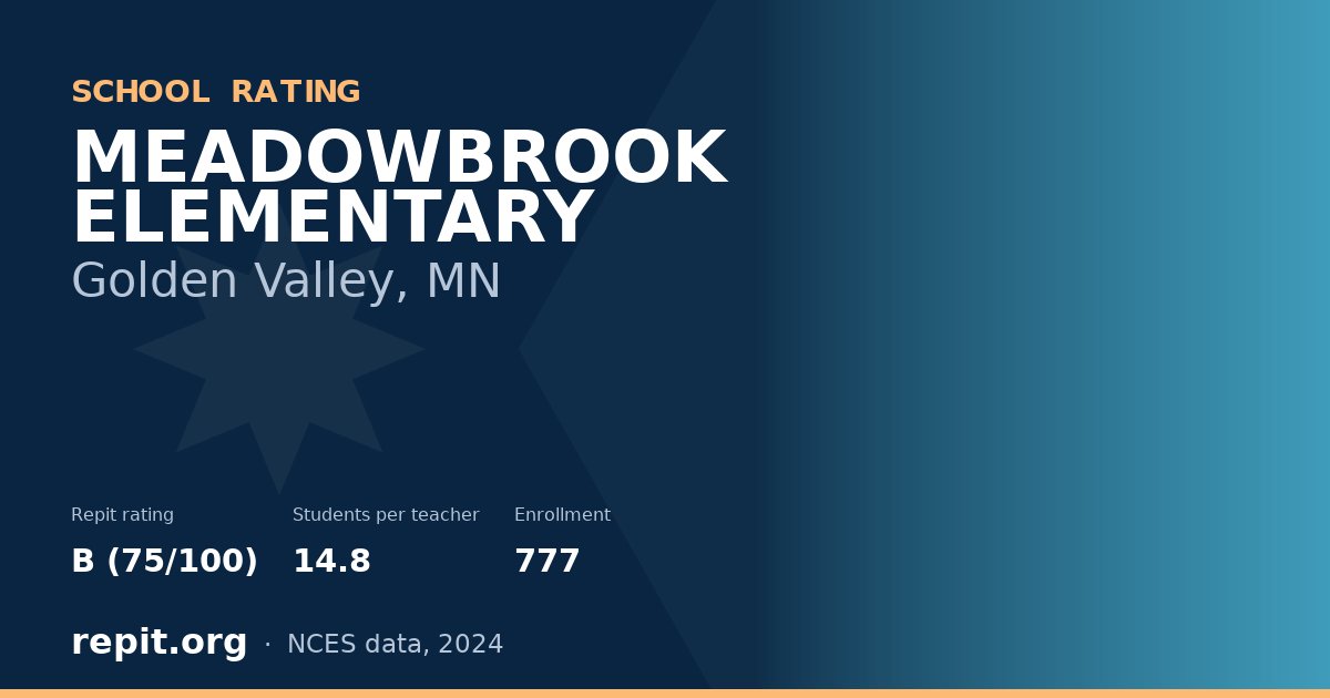 MEADOWBROOK ELEMENTARY, Golden Valley, MN — Repit school rating B (75/100)