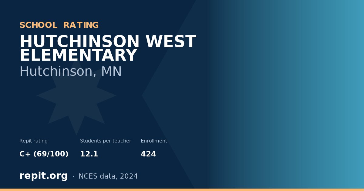 HUTCHINSON WEST ELEMENTARY, Hutchinson, MN — Repit school rating C+ (69/100)