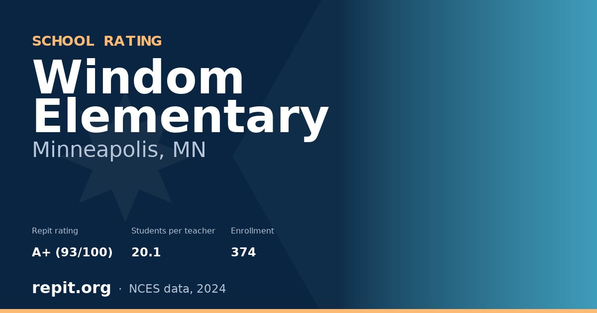 Windom Elementary, Minneapolis, MN — Repit school rating A+ (93/100)