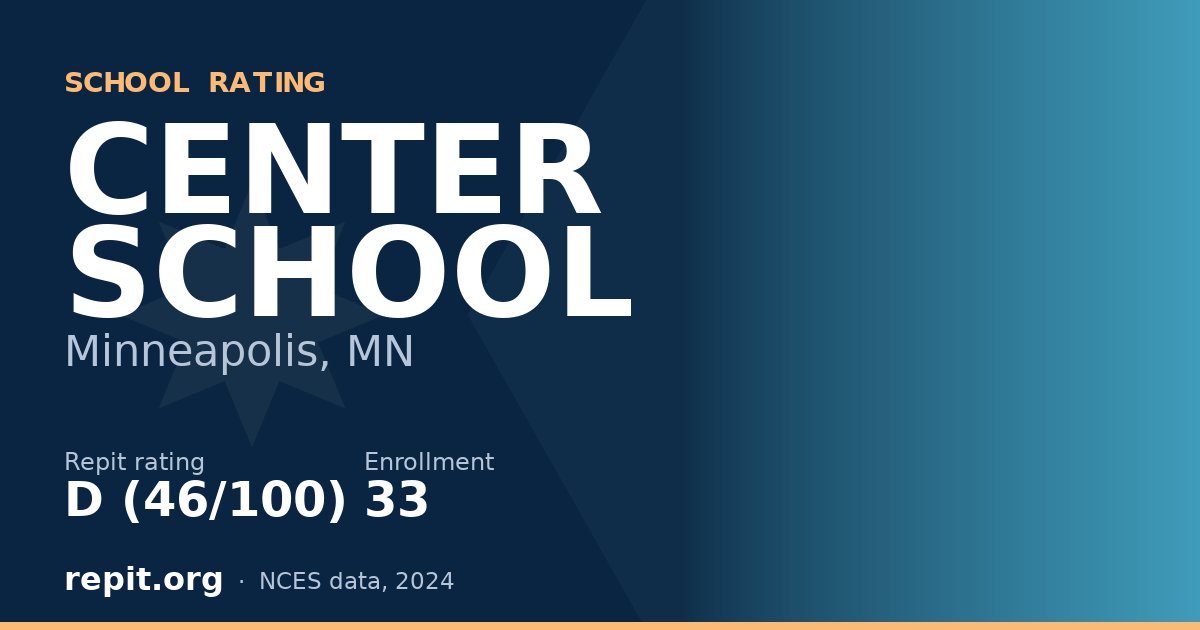 CENTER SCHOOL, Minneapolis, MN — Repit school rating D (46/100)