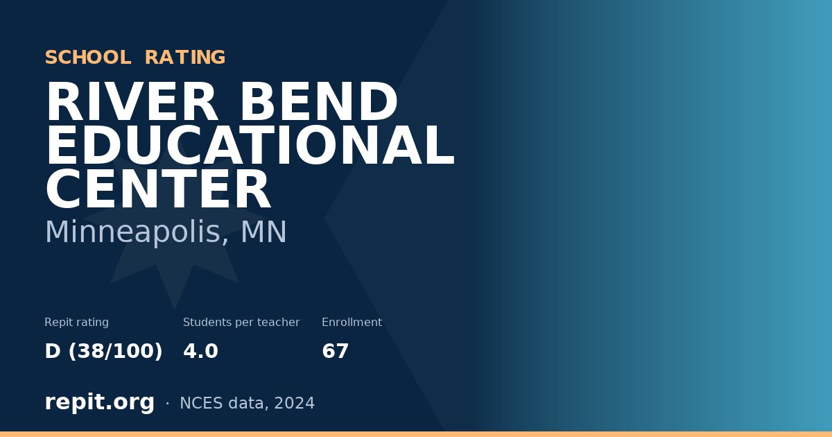 RIVER BEND EDUCATIONAL CENTER, Minneapolis, MN — Repit school rating D (38/100)