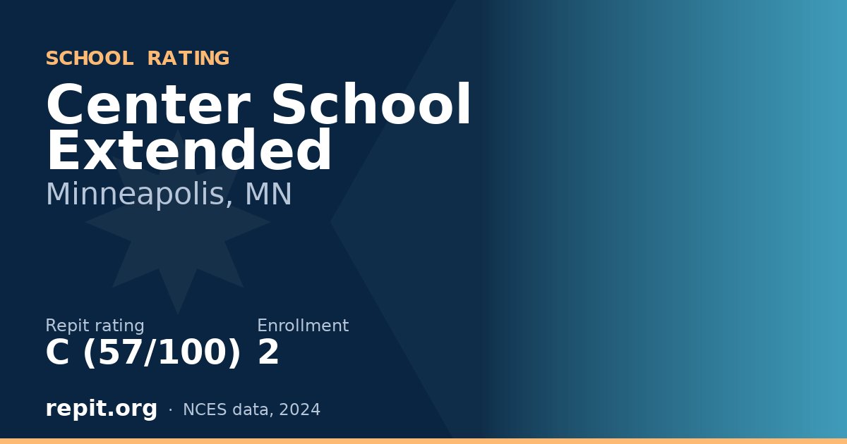 Center School Extended, Minneapolis, MN — Repit school rating C (57/100)