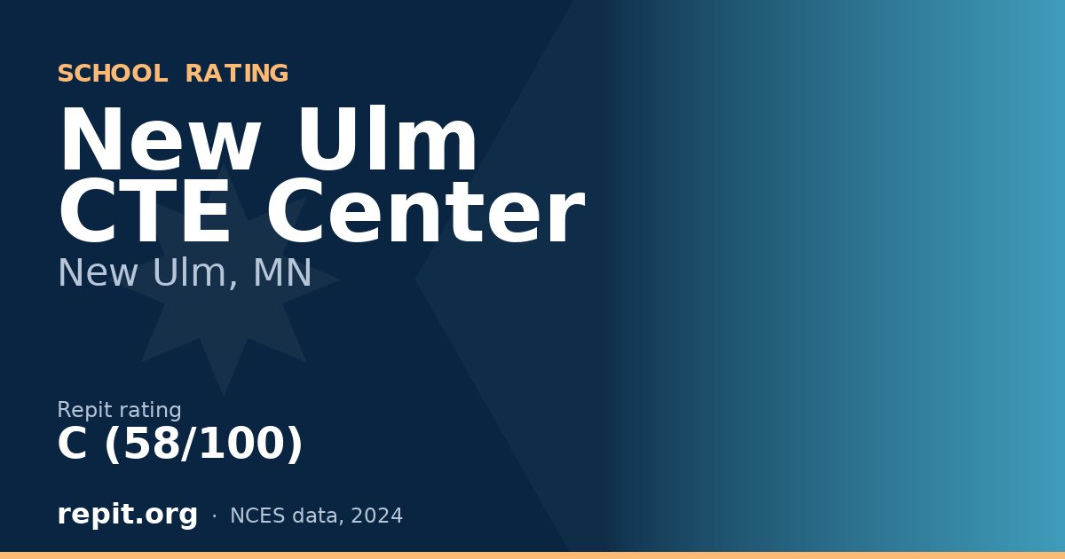 New Ulm CTE Center, New Ulm, MN — Repit school rating C (58/100)