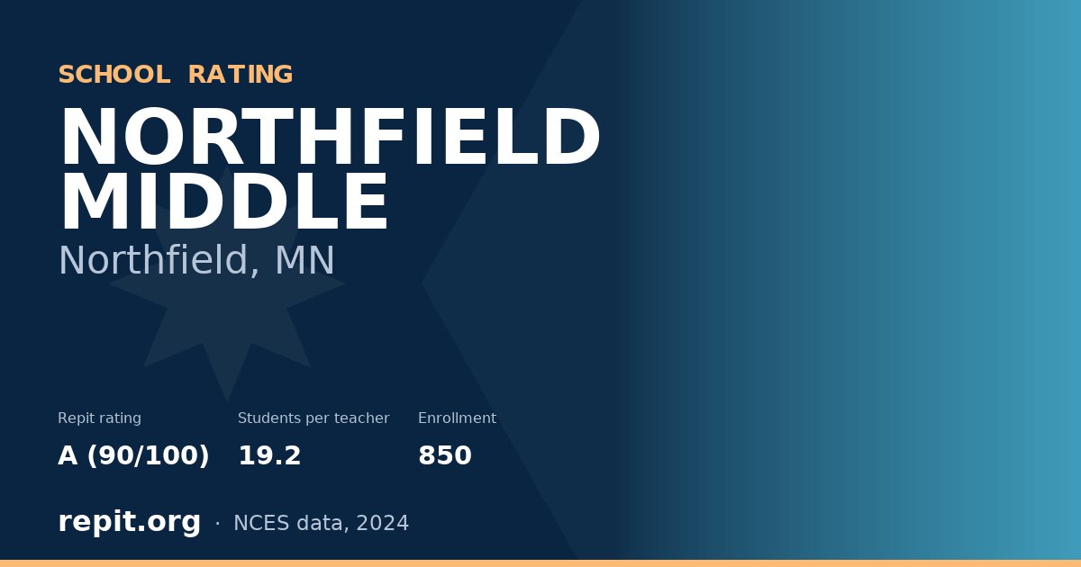 NORTHFIELD MIDDLE, Northfield, MN — Repit school rating A (90/100)