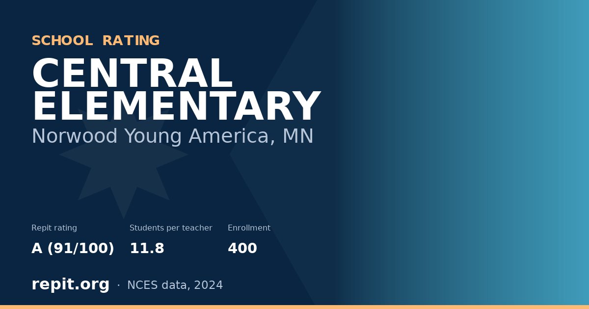 CENTRAL ELEMENTARY, Norwood Young America, MN — Repit school rating A (91/100)