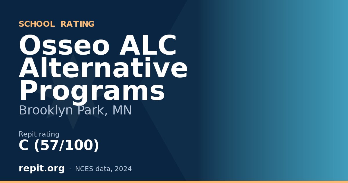Osseo ALC Alternative Programs, Brooklyn Park, MN — Repit school rating C (57/100)