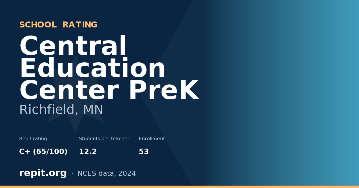 Central Education Center PreK, Richfield, MN — Repit school rating C+ (65/100)