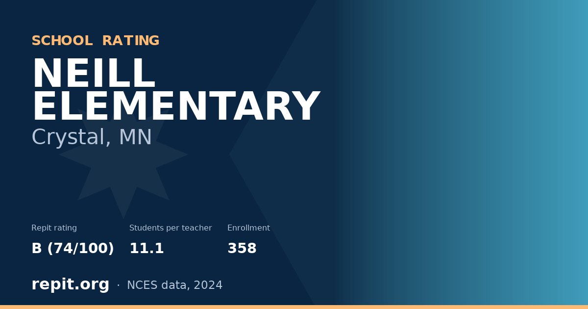 NEILL ELEMENTARY, Crystal, MN — Repit school rating B (74/100)