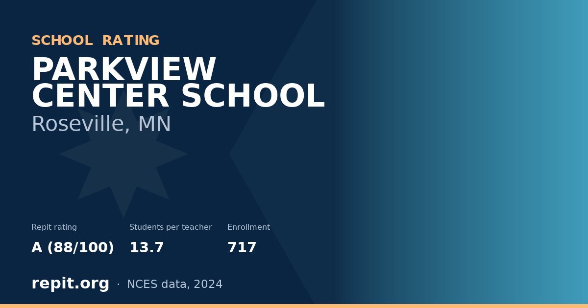 PARKVIEW CENTER SCHOOL, Roseville, MN — Repit school rating A (88/100)