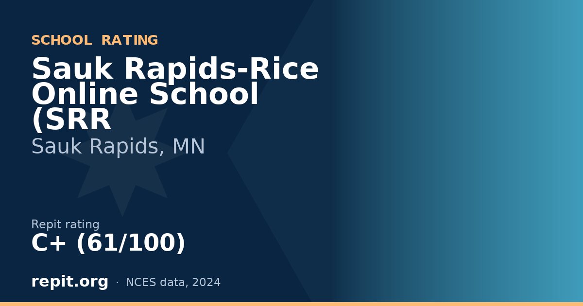 Sauk Rapids-Rice Online School (SRR, Sauk Rapids, MN — Repit school rating C+ (61/100)