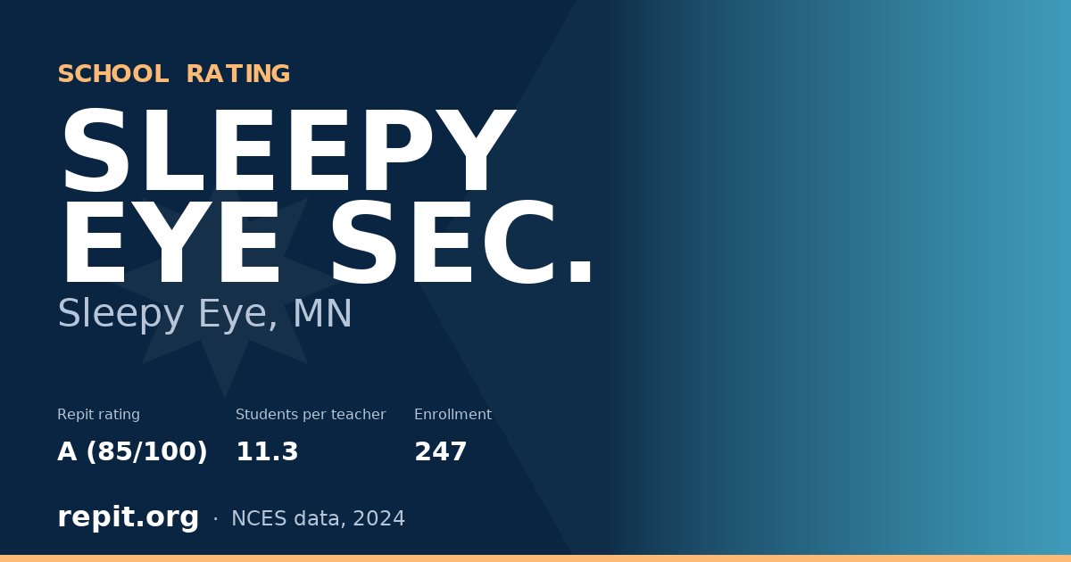 SLEEPY EYE SEC., Sleepy Eye, MN — Repit school rating A (85/100)