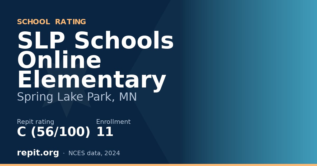 SLP Schools Online Elementary, Spring Lake Park, MN — Repit school rating C (56/100)