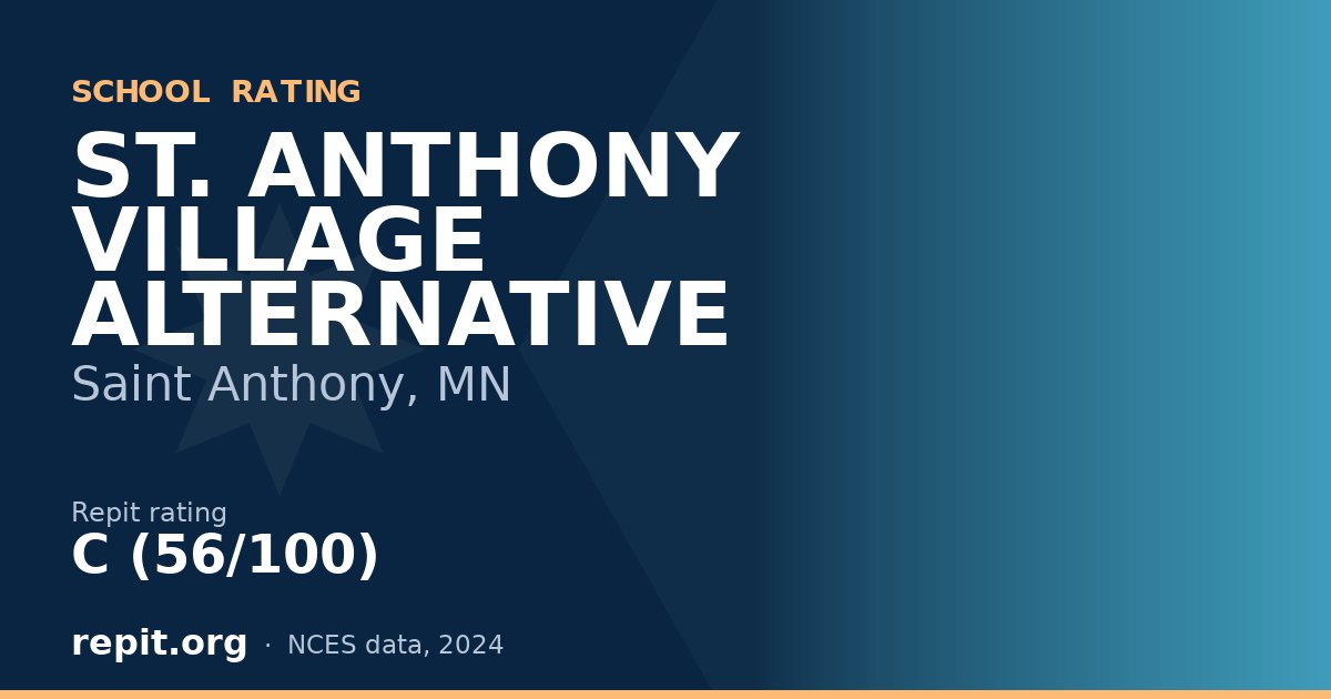 ST. ANTHONY VILLAGE ALTERNATIVE, Saint Anthony, MN — Repit school rating C (56/100)