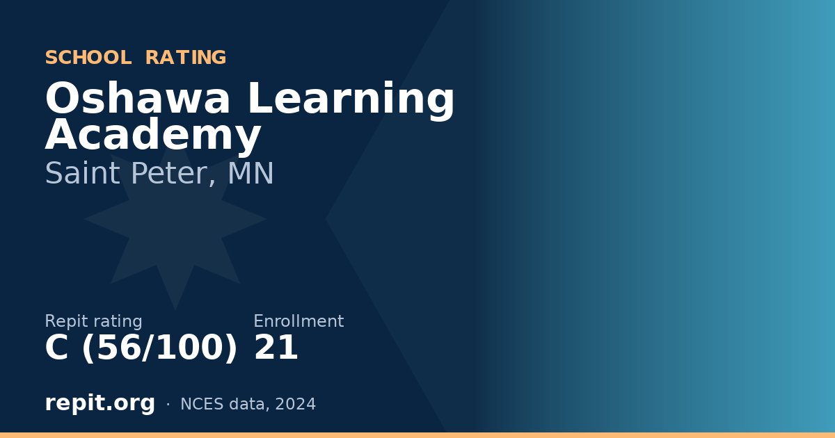 Oshawa Learning Academy, Saint Peter, MN — Repit school rating C (56/100)