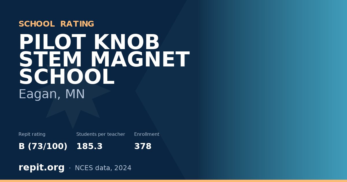 PILOT KNOB STEM MAGNET SCHOOL, Eagan, MN — Repit school rating B (73/100)