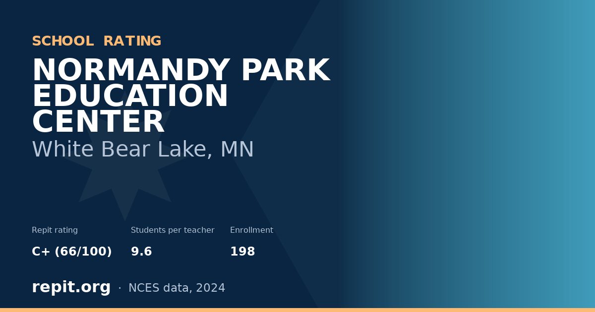 NORMANDY PARK EDUCATION CENTER, White Bear Lake, MN — Repit school rating C+ (66/100)