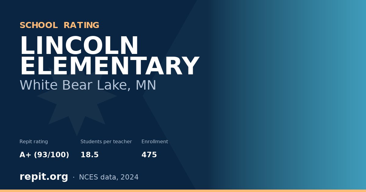 LINCOLN ELEMENTARY, White Bear Lake, MN — Repit school rating A+ (93/100)
