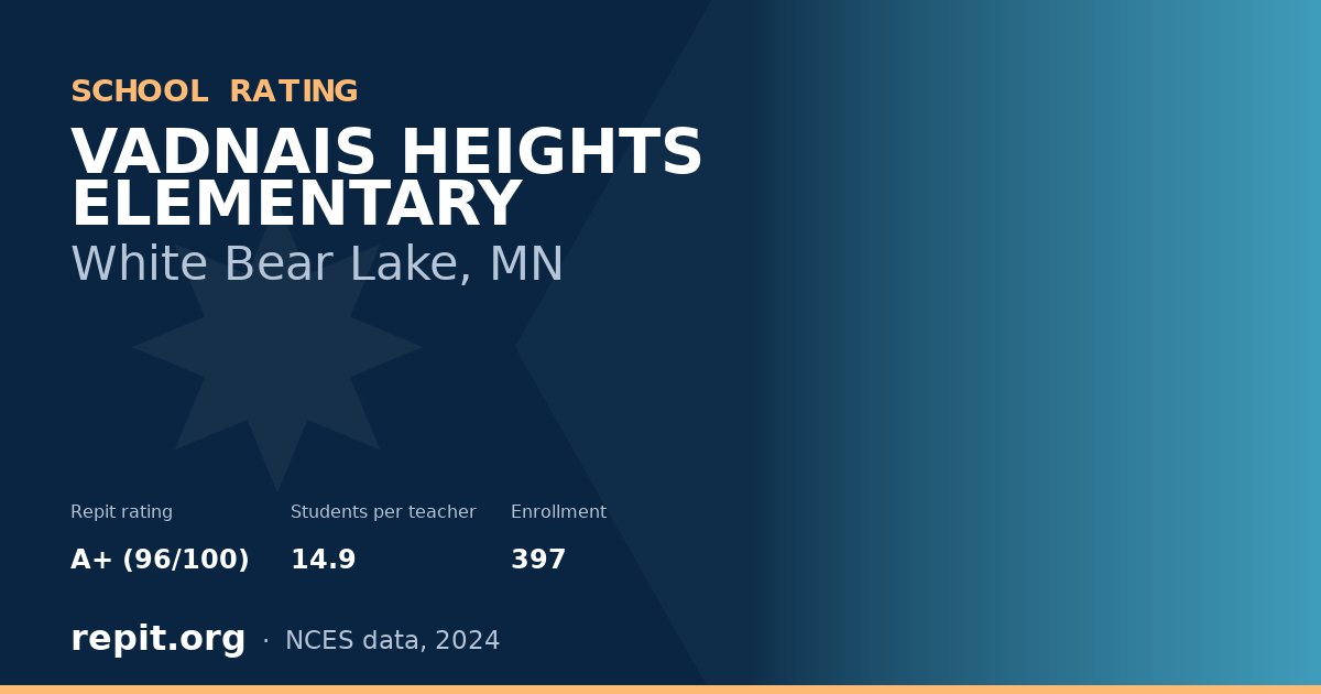 VADNAIS HEIGHTS ELEMENTARY, White Bear Lake, MN — Repit school rating A+ (96/100)