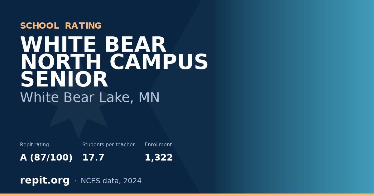 WHITE BEAR NORTH CAMPUS SENIOR, White Bear Lake, MN — Repit school rating A (87/100)