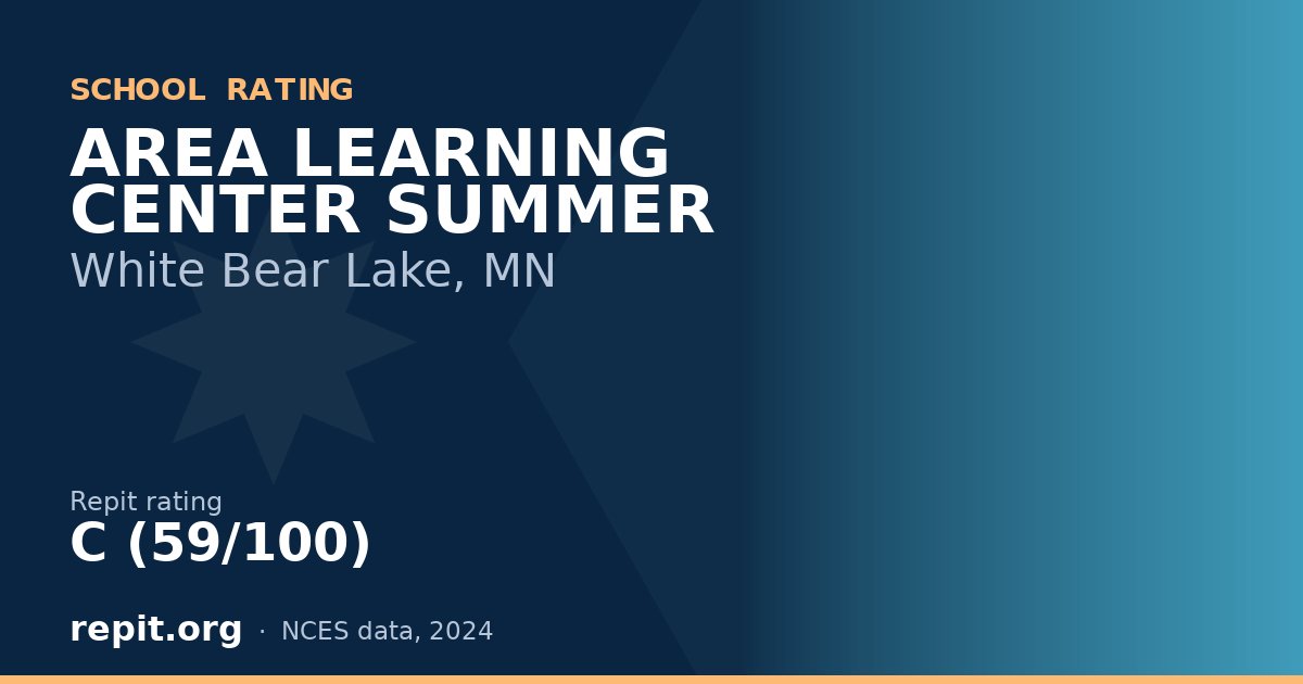 AREA LEARNING CENTER SUMMER, White Bear Lake, MN — Repit school rating C (59/100)