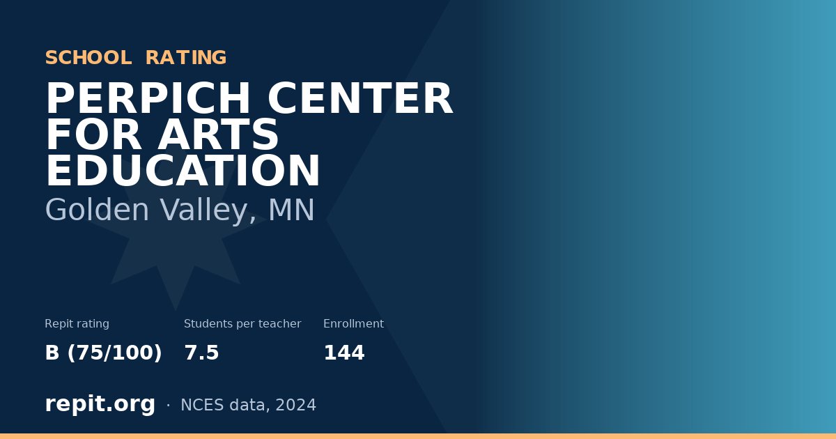 PERPICH CENTER FOR ARTS EDUCATION, Golden Valley, MN — Repit school rating B (75/100)